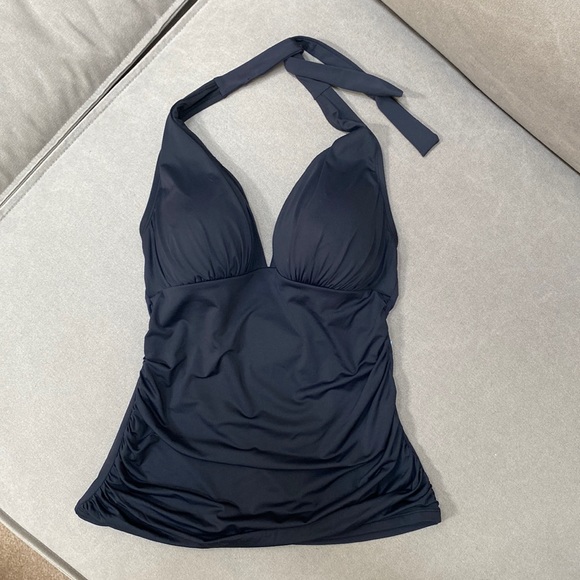 NWT Bleu Rod Beattie Shirred Halter Tankini Swim Top & Sarong Waistband Bottom - Picture 6 of 12